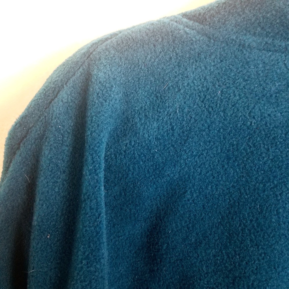 Merit Awards Teal‎ Fleece Quarter Zip Pullover Men's L Warm Casual Outdoors - Picture 4 of 7